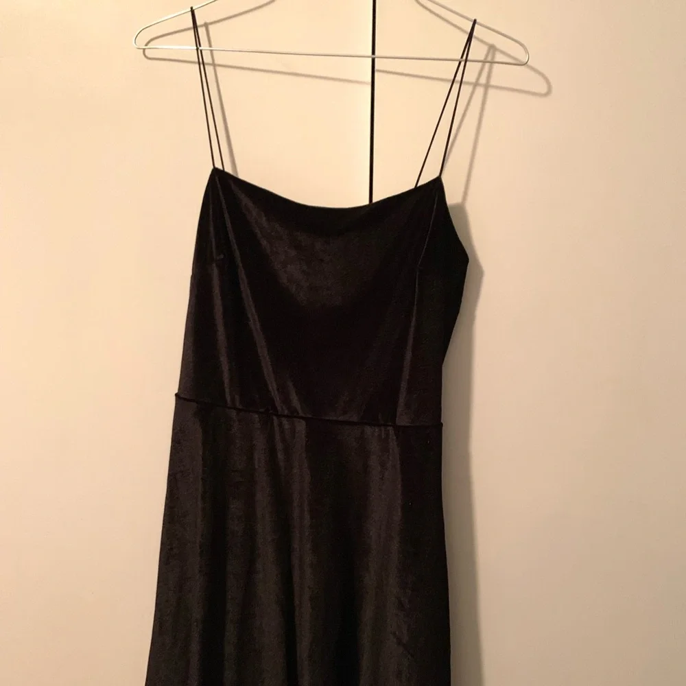 Urban Outfitters Black Velvet Mini Dress